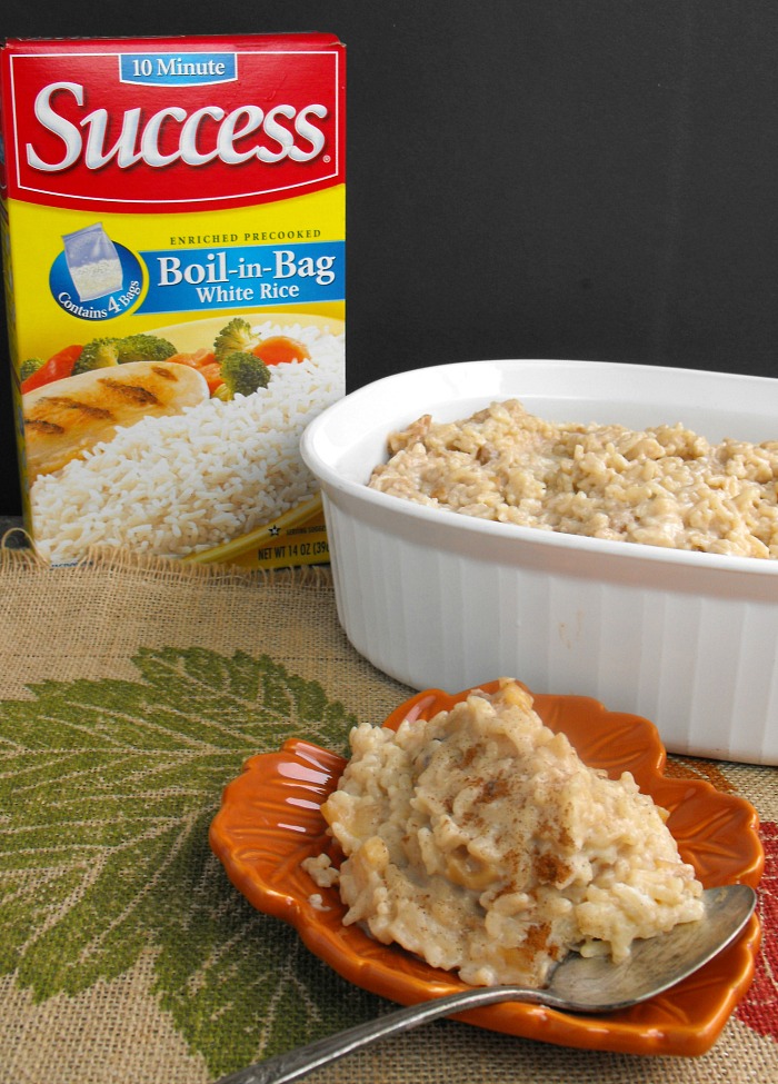 Apple Walnut Rice Pudding that goes together in a snap using @successrice #glutenfree #SuccessRice #ad
