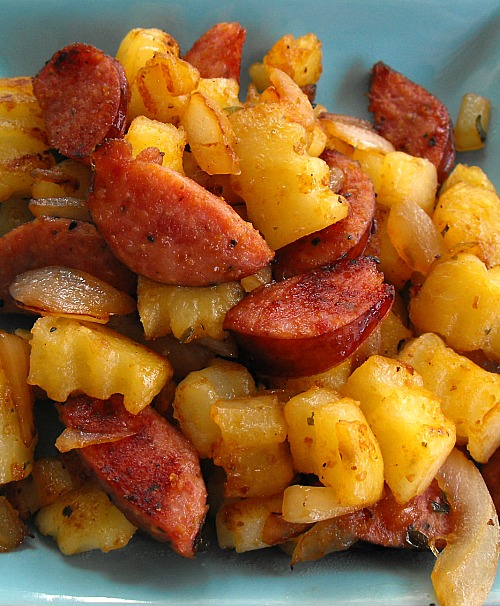 Smoked Sausage French Fry Hash