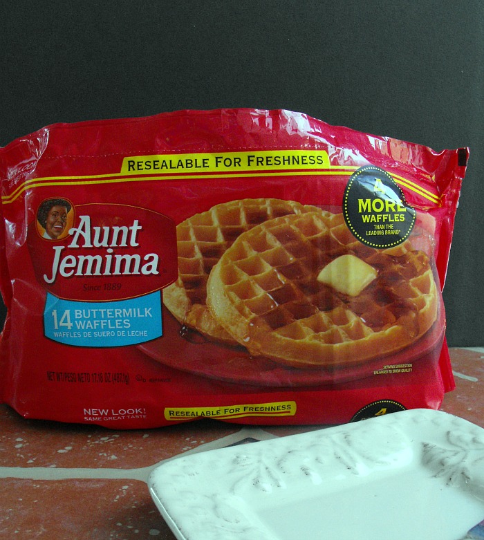 Aunt Jemima Frozen Waffles; now with FOUR more waffles in every bag!