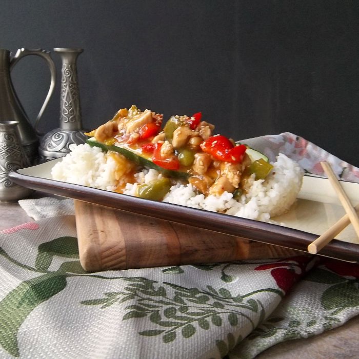 Kung Pao Chicken Zucchini Boats