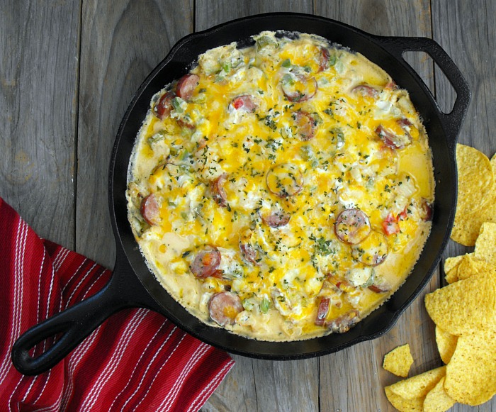 Hot Jambalaya Dip #SeasonedGreetings #ad