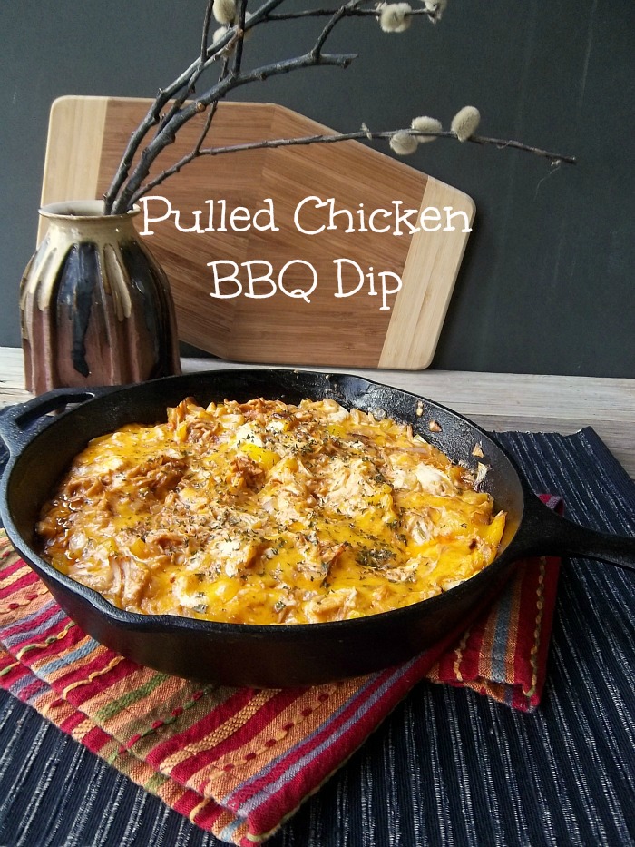 Pulled Chicken BBQ Dip will make your party a #LegendaryTailgate event #ad